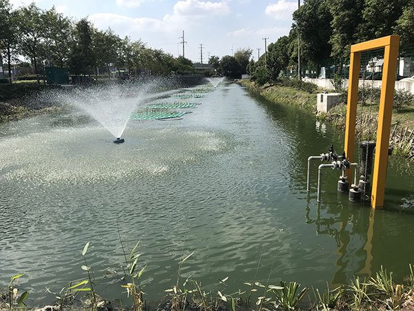 龍鐵沉水風(fēng)機應用于昆山永平河道治理